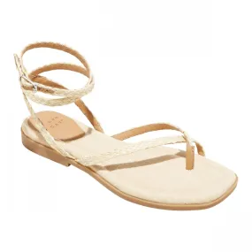 A New Day Womens Luisa Ankle Strap Thong Sandals 89529906 Beige Brown 8M