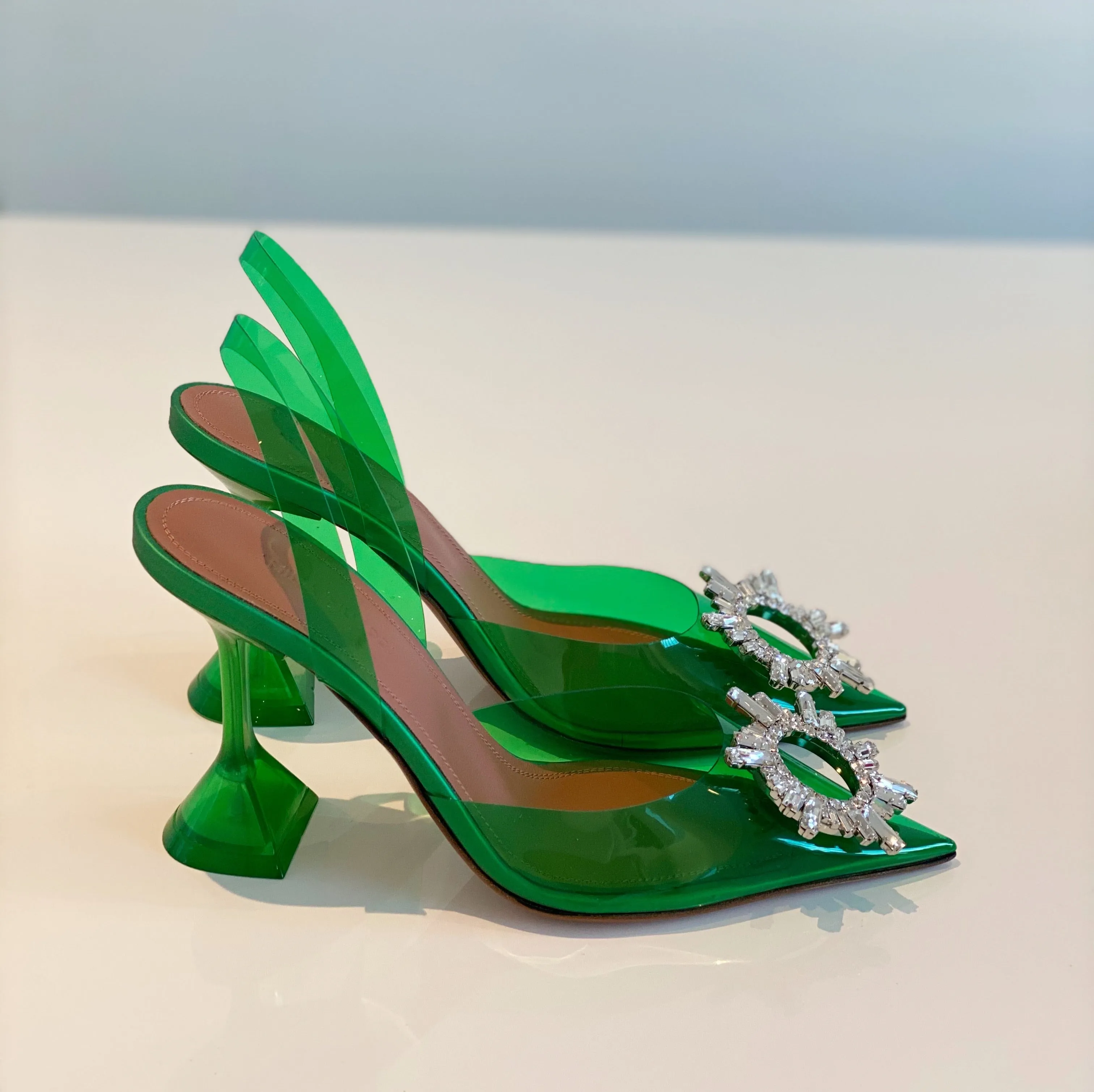 Amina Muaddi Begum Pump Green