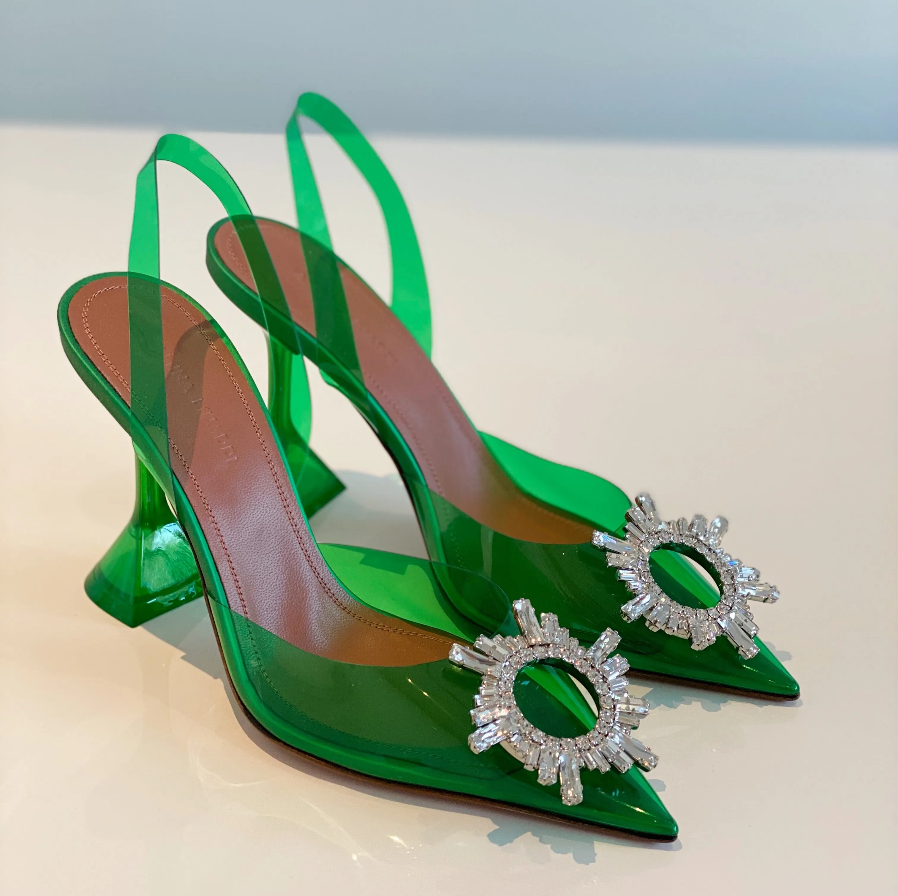 Amina Muaddi Begum Pump Green