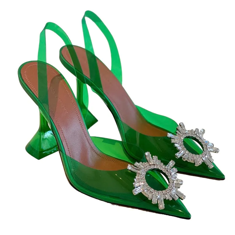 Amina Muaddi Begum Pump Green