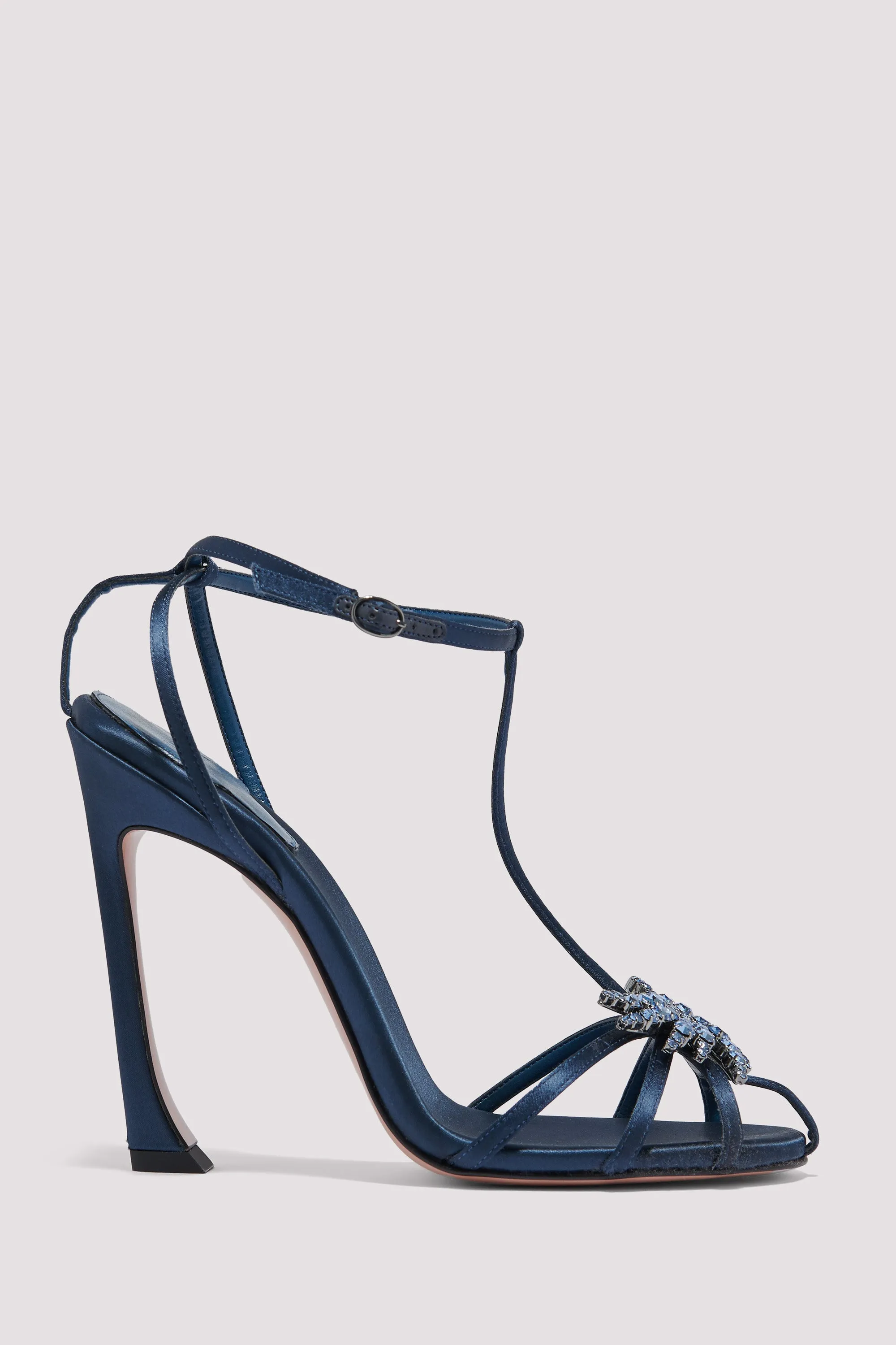 Blue 100 Crystal Accessory High-Heel Sandals