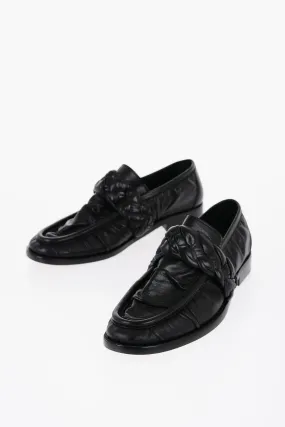 Bottega Veneta Soft Leather Astraire Loafers With Braided Detail