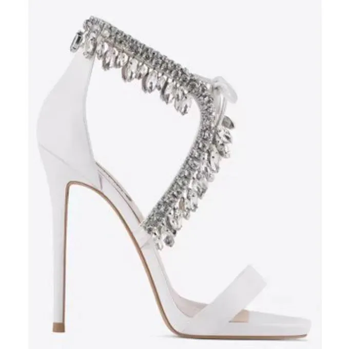 Dazzling Crystal Tassel Shoes