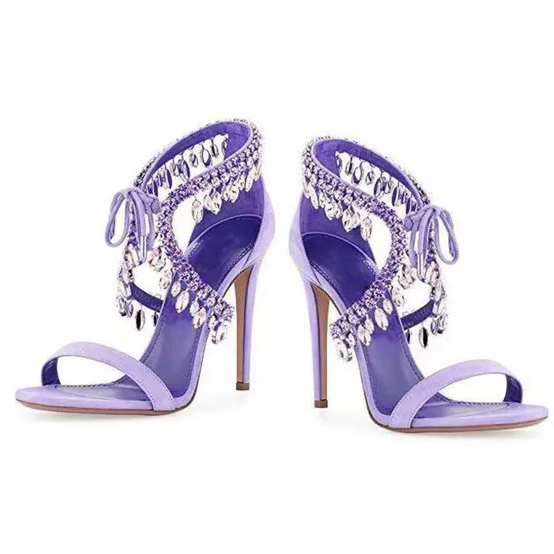 Dazzling Crystal Tassel Shoes