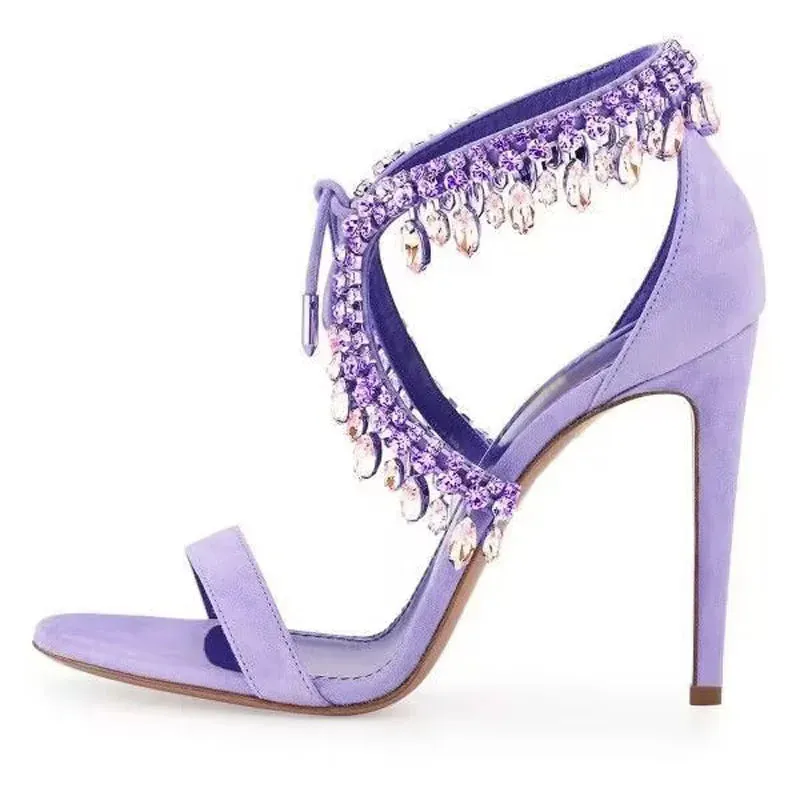 Dazzling Crystal Tassel Shoes