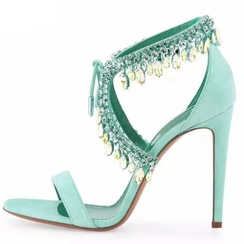 Dazzling Crystal Tassel Shoes