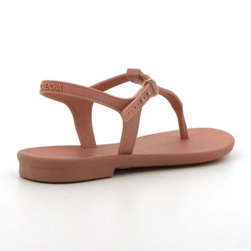 Grendha Slingback Sandals with Trim - Nude