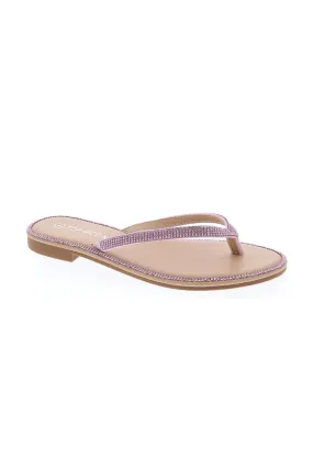 Haiti - Embellished Thong Style Flat Sandals