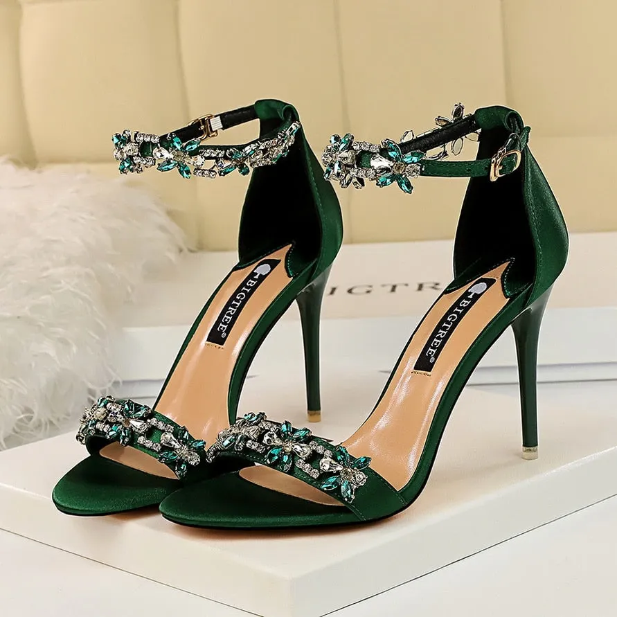 High Heels Crystal Sandals Wedding Bridal Stiletto Heels