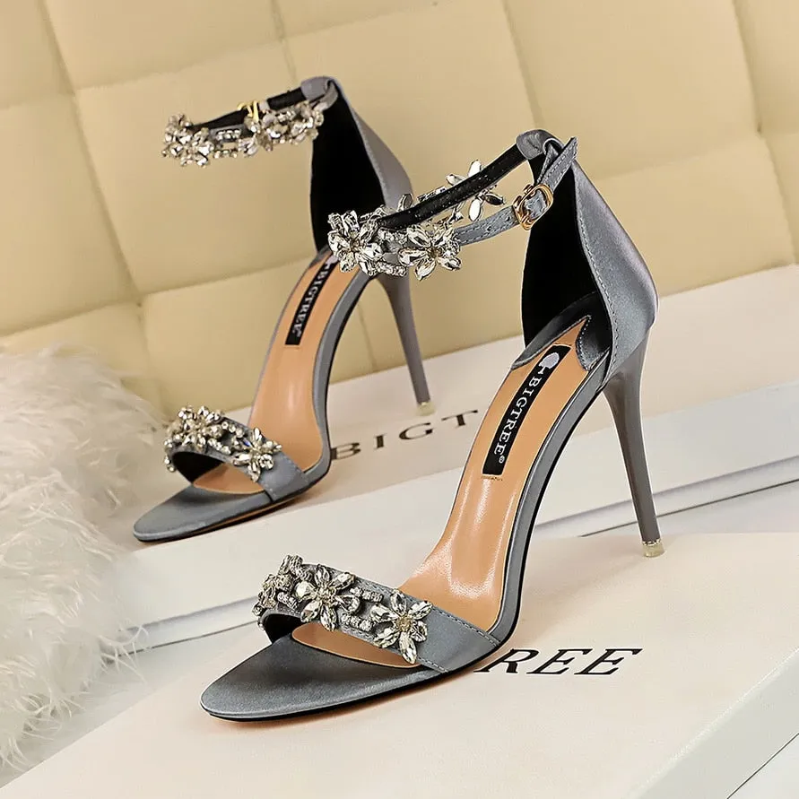 High Heels Crystal Sandals Wedding Bridal Stiletto Heels