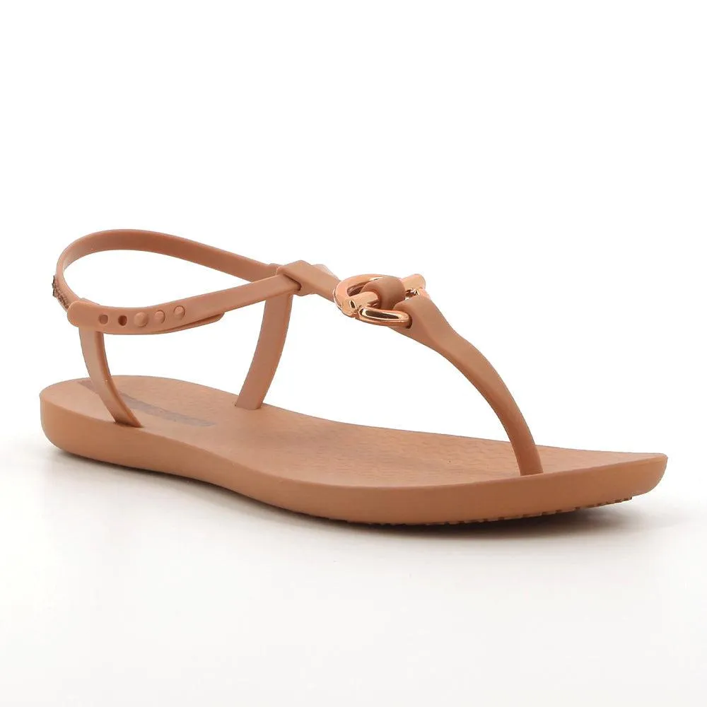 Ipanema Slingback Thong Sandal with Metal - Brown