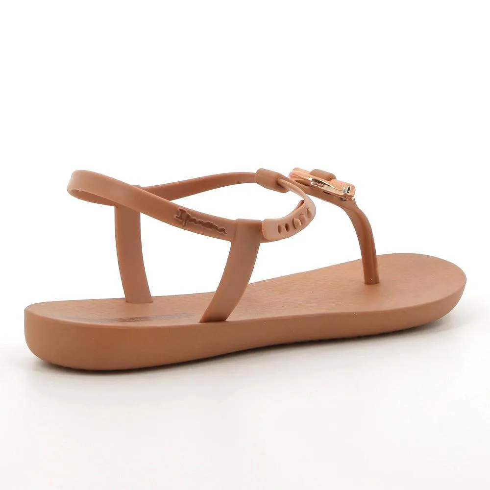 Ipanema Slingback Thong Sandal with Metal - Brown