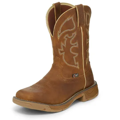 Justin Men's Stampede Rush Collection Rustic EH Wellington Work Boots-WK4330