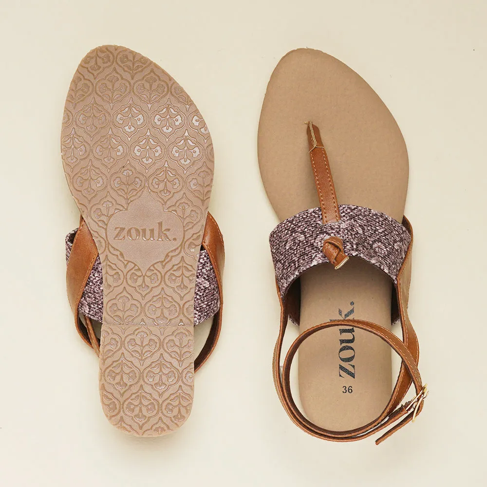 Kashmir Jhallar T Strap Sandal