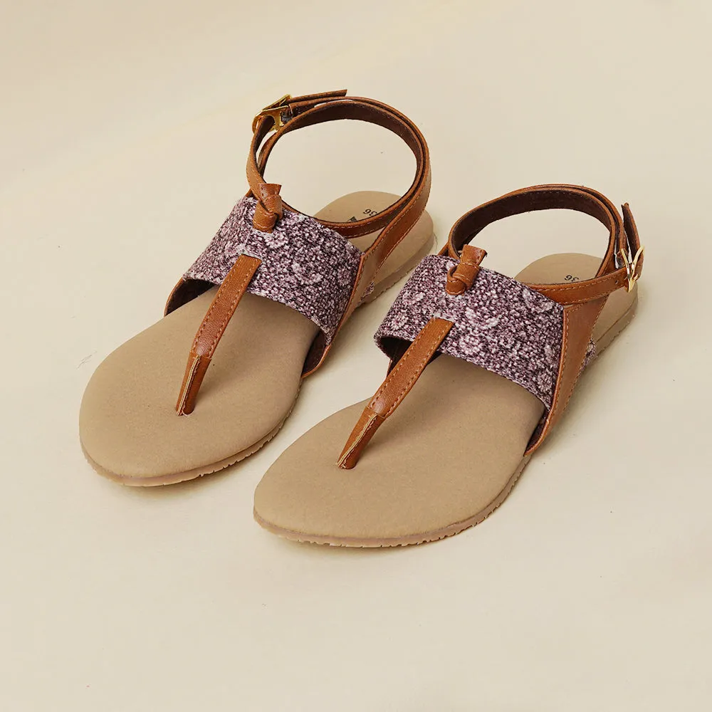 Kashmir Jhallar T Strap Sandal