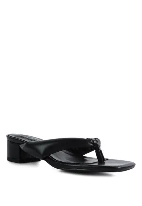 MEMESTAR Low Heel Thong Sandals