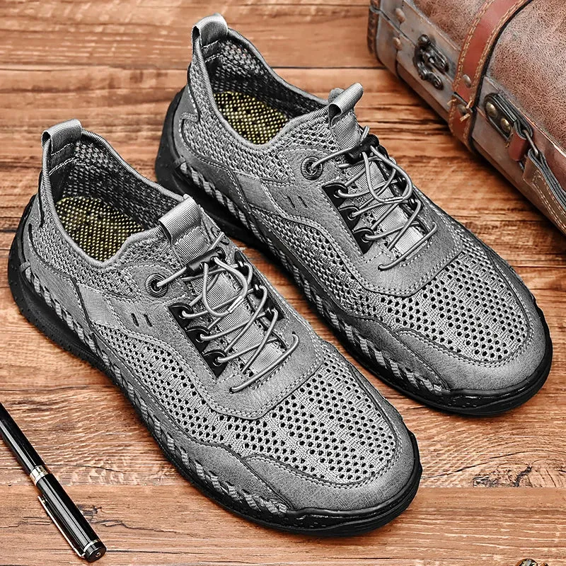 Men Casual Sneakers Driving Shoe Leather Tooling Shoe Footwear