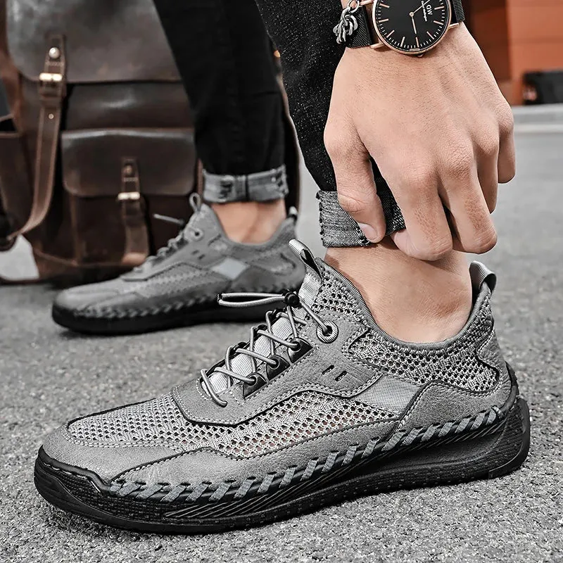 Men Casual Sneakers Driving Shoe Leather Tooling Shoe Footwear