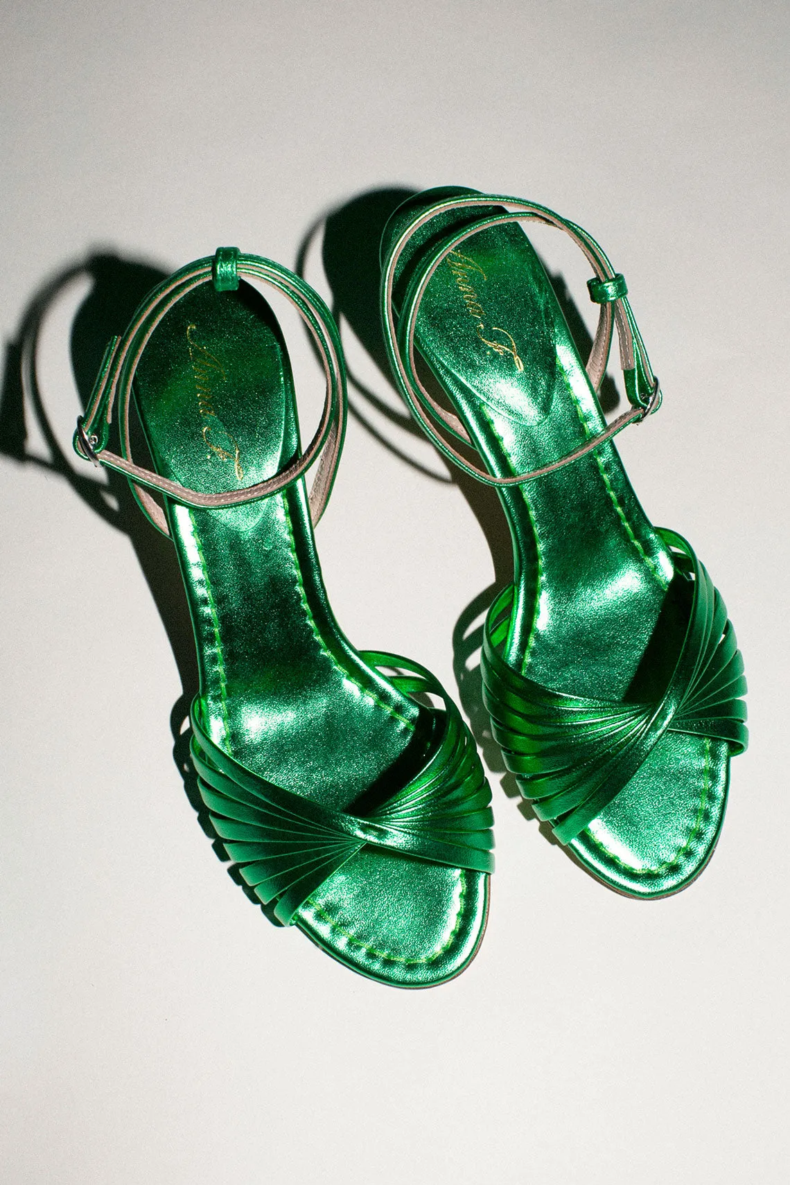 Metallic Verde Lina Sandal