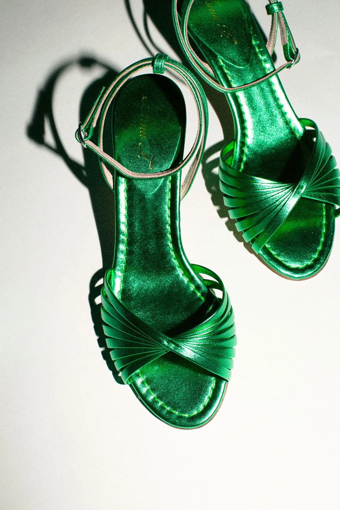 Metallic Verde Lina Sandal