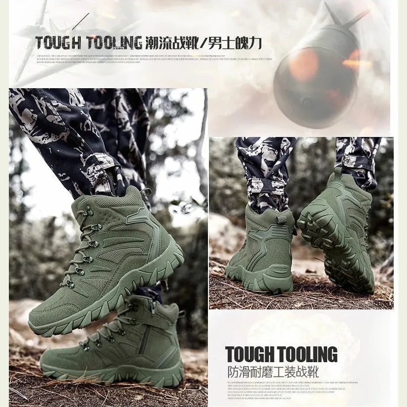 Military Man Tactical Boots Army Boots Men's Casual Shoes Hiking Boots Male Sneakers Sports and Leisure Loafers Platform Sports