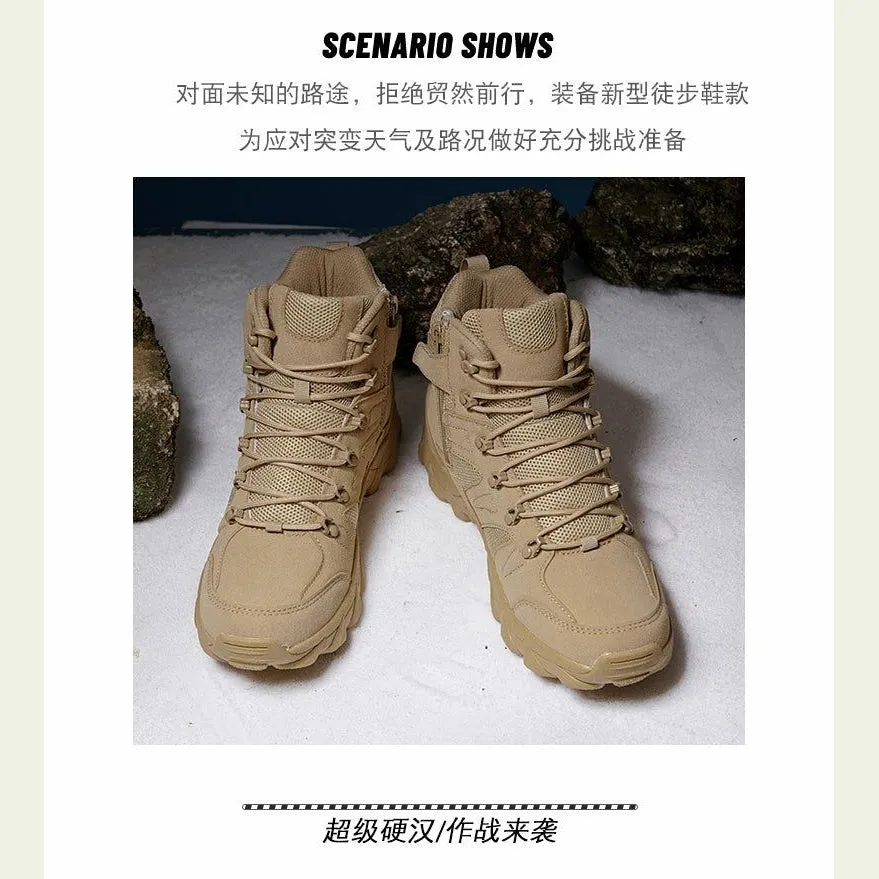 Military Man Tactical Boots Army Boots Men's Casual Shoes Hiking Boots Male Sneakers Sports and Leisure Loafers Platform Sports