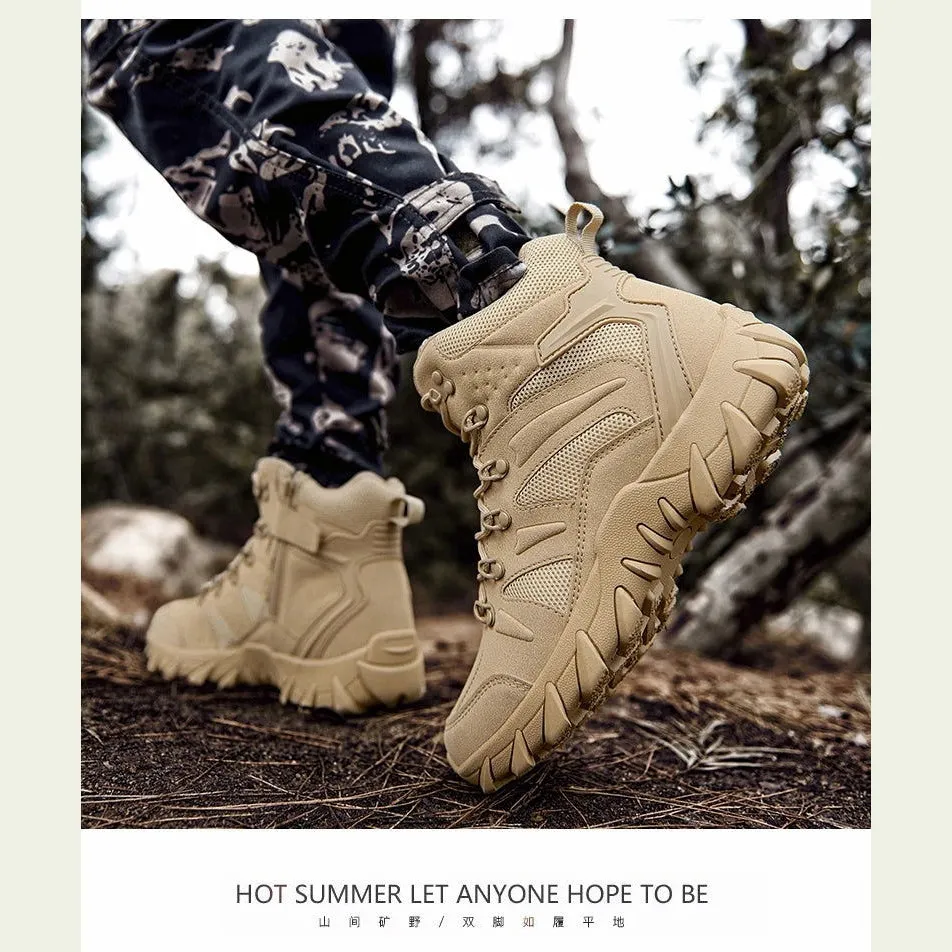 Military Man Tactical Boots Army Boots Men's Casual Shoes Hiking Boots Male Sneakers Sports and Leisure Loafers Platform Sports