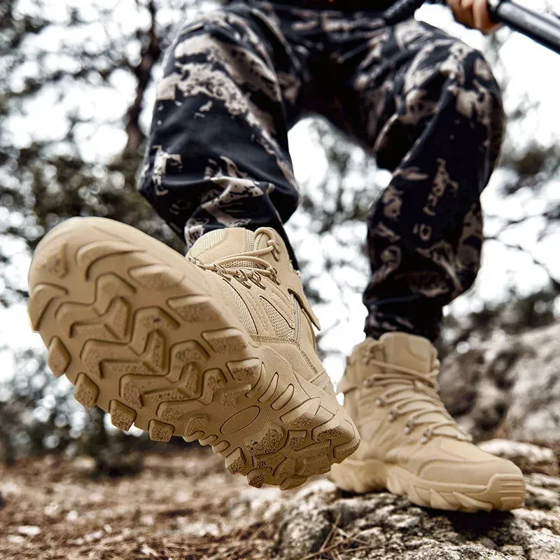 Military Man Tactical Boots Army Boots Men's Casual Shoes Hiking Boots Male Sneakers Sports and Leisure Loafers Platform Sports