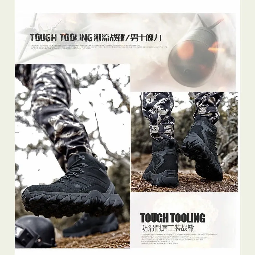 Military Man Tactical Boots Army Boots Men's Casual Shoes Hiking Boots Male Sneakers Sports and Leisure Loafers Platform Sports