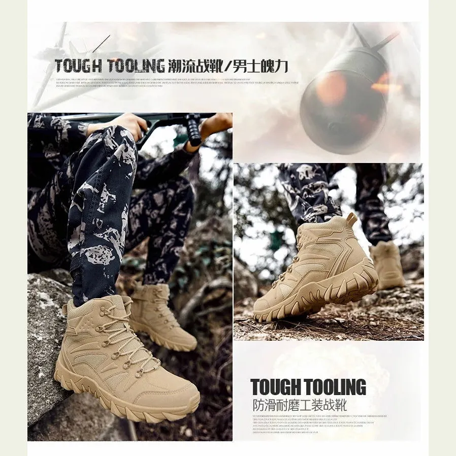 Military Man Tactical Boots Army Boots Men's Casual Shoes Hiking Boots Male Sneakers Sports and Leisure Loafers Platform Sports