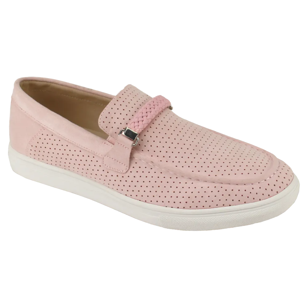 Pink suede Men’s Loafer Slip-On summer shoes