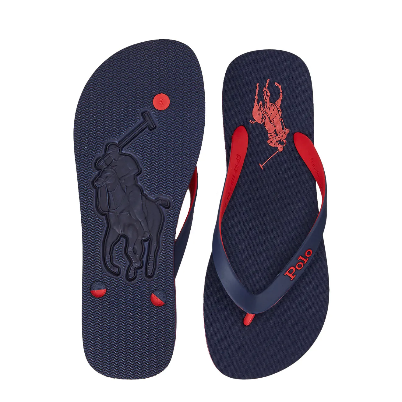 Polo Ralph Lauren Bolt Logo Flip-Flop Newport Navy / Red