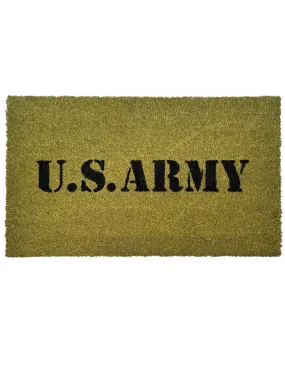 "US Army" Olive Green Rubber Doormat for Army Home Decor