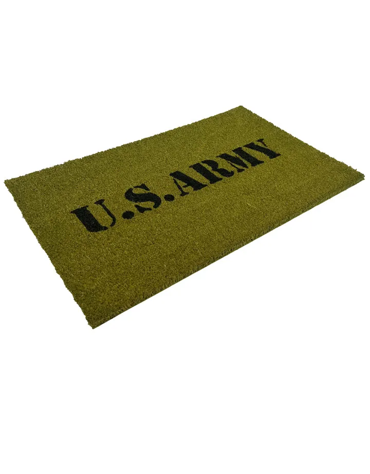 "US Army" Olive Green Rubber Doormat for Army Home Decor