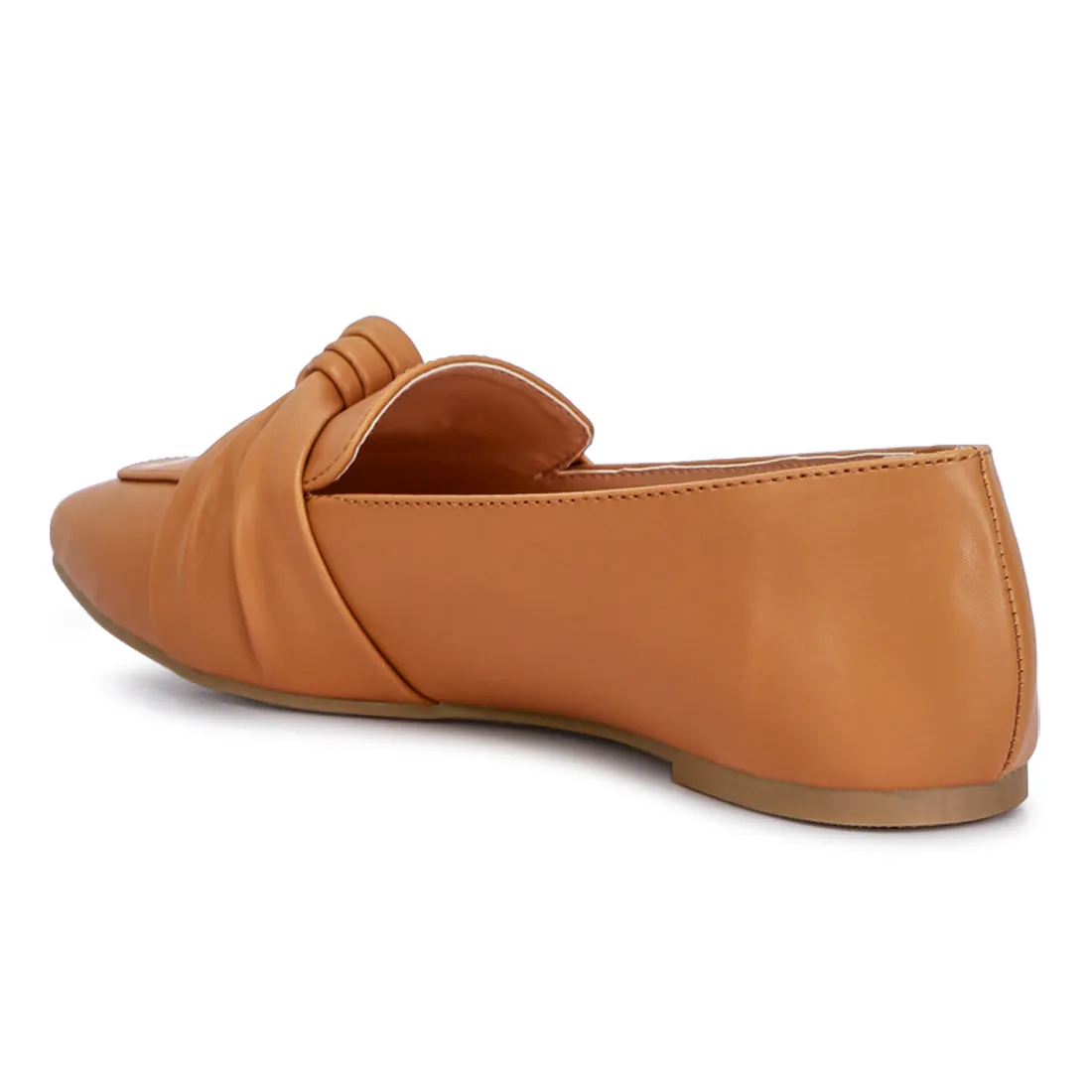 Recycled Faux Leather Flat Loafers