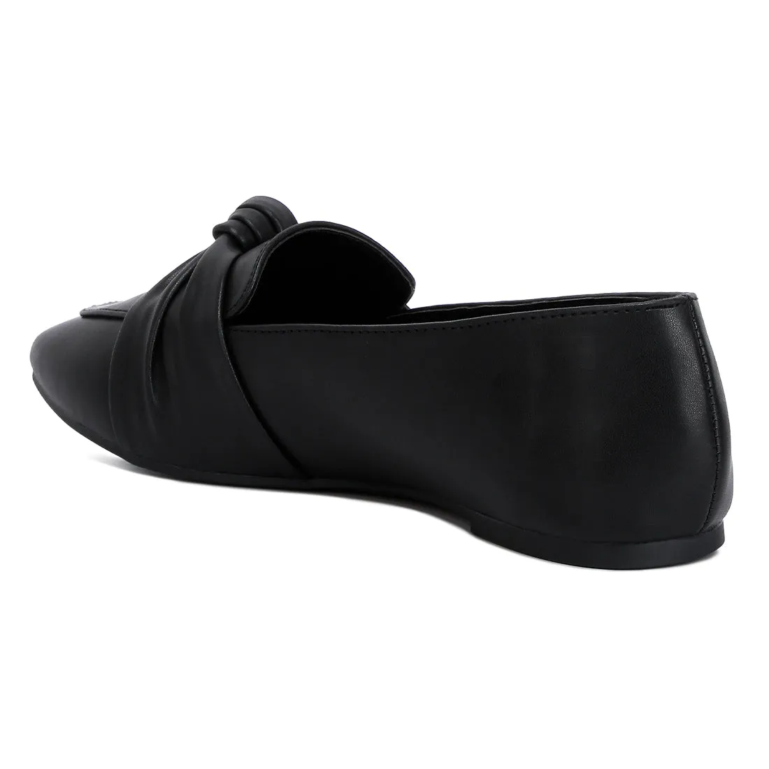 Recycled Faux Leather Flat Loafers