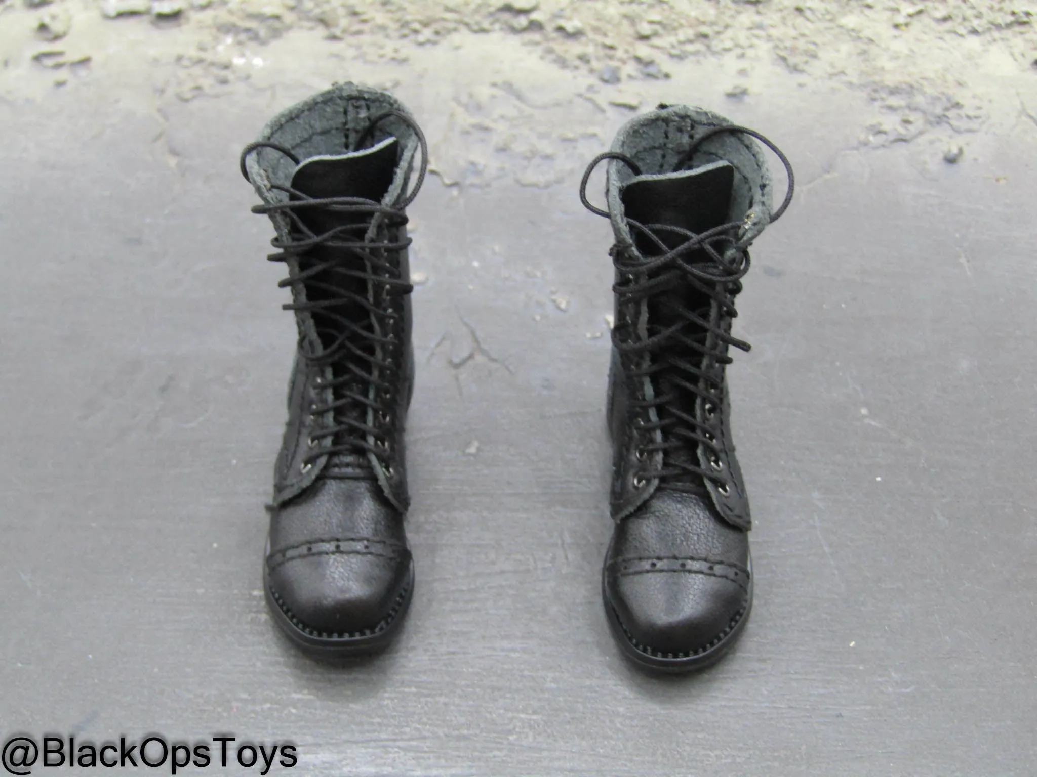 Vietnam US Army Lt. Col. Moore - Black Leather Boots (Foot Type)