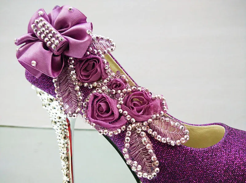 Wedding Shoes Rhinestone Glitter Shoes at Bling Bries Bouquet - online bridal store