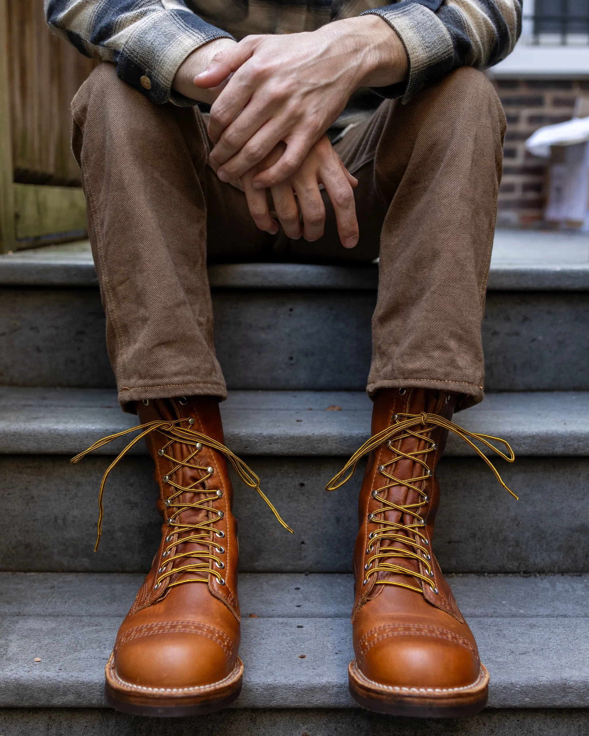 Wesco Boots x Franklin & Poe Jump Boots - British Tan Domane