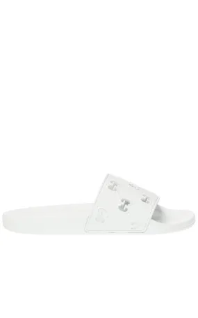 White GG Slide Sandal