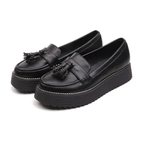 Women's Casual Platform Tassel Moccasins