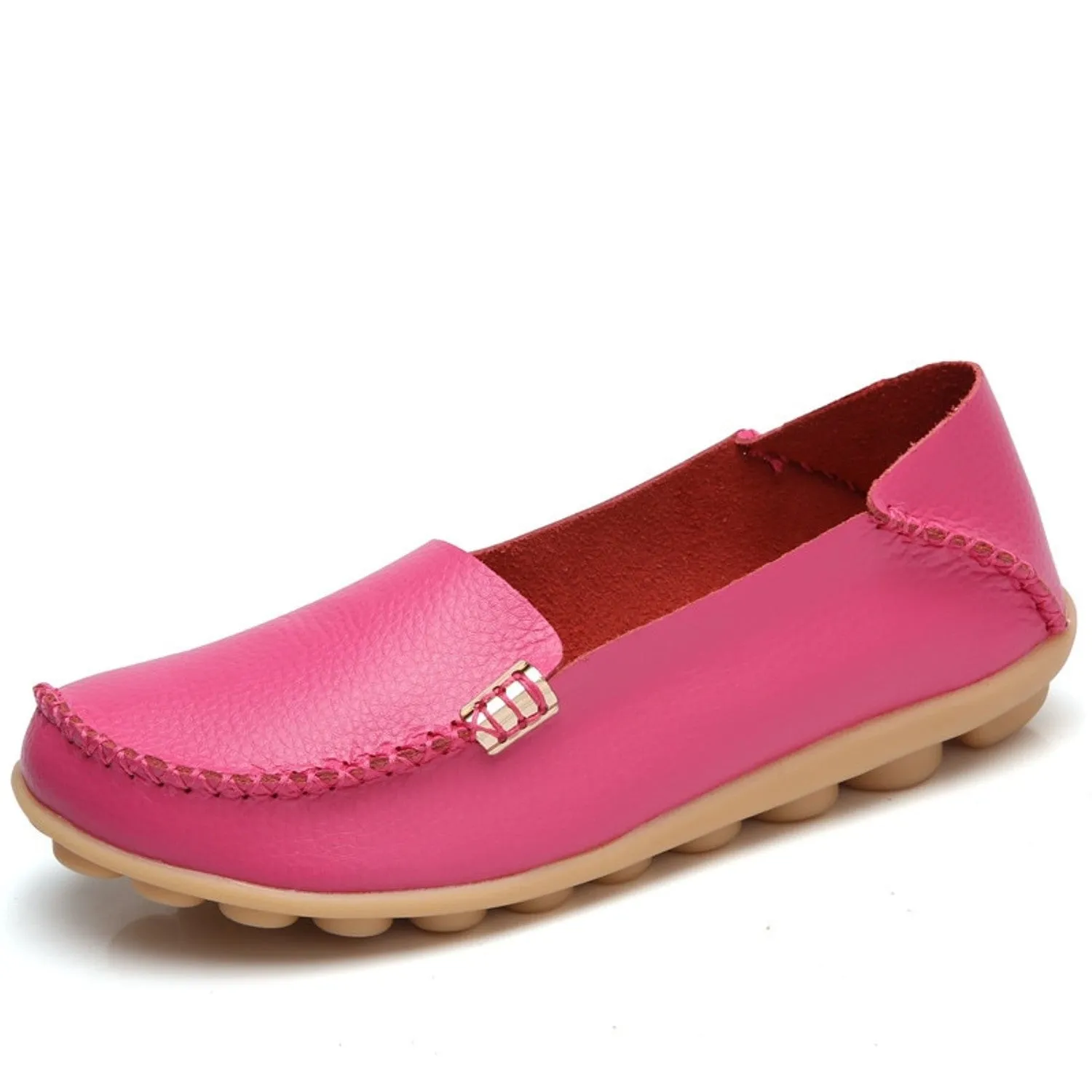 Women's Summer Soft Leather Casual Flats | Plus Size