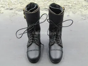 WWII - British Army - Black Combat Boots (Foot Type)